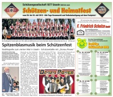 Sonderseiten zum Schützenfest - WLZ vom 27.07.2012